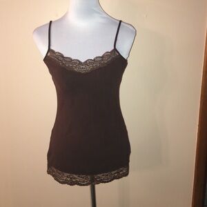EXPRESS brown cami/tank w/adjustable straps